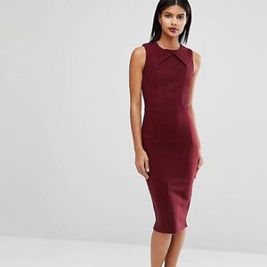 Ted Baker Burgundy Midi Dress